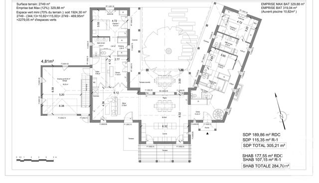 Terrain à vendre - 2749 m2 - Roquefort Les Pins - 06 - PROVENCE-ALPES-COTE-D-AZUR